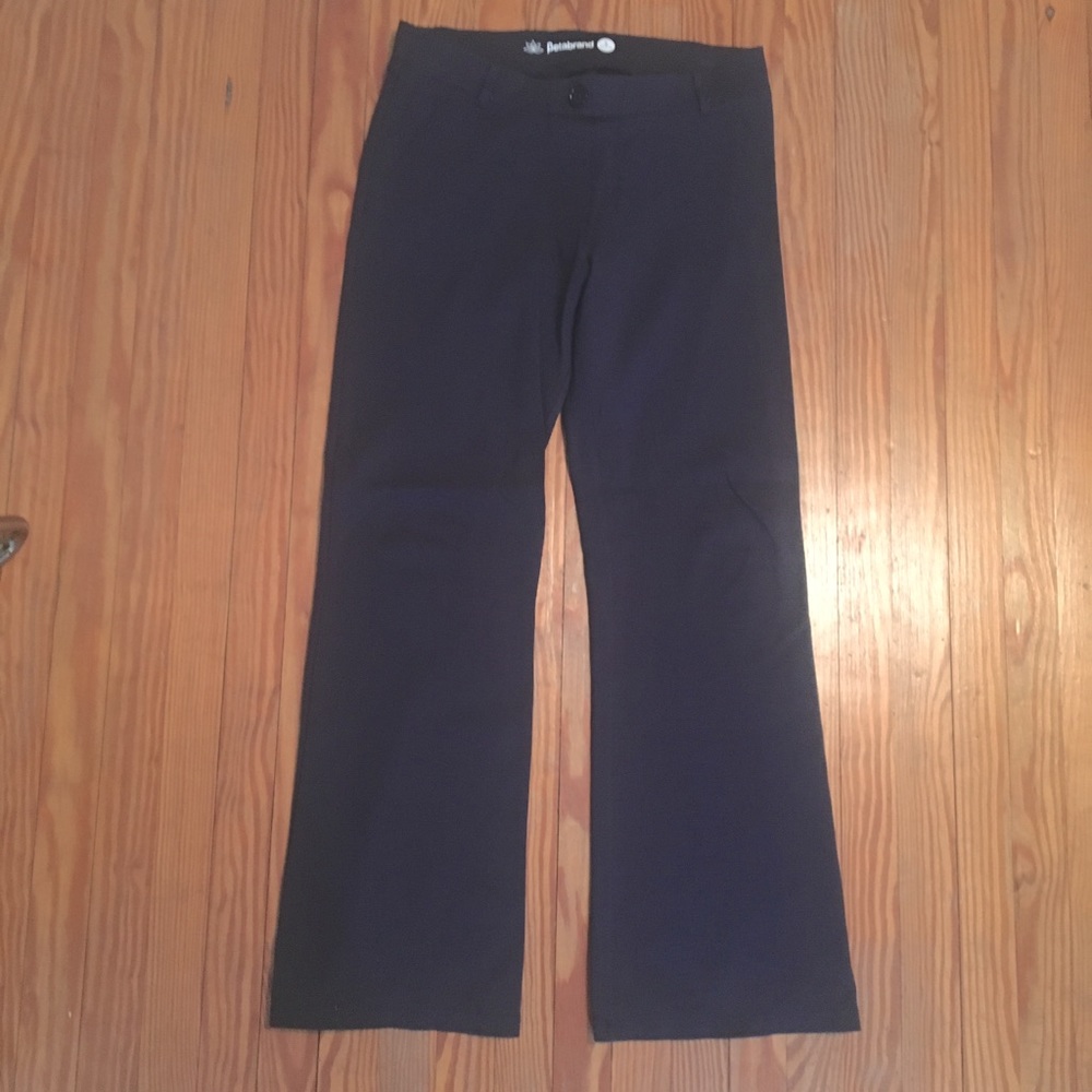 EUC Navy Betabrand Small Short Petite Bootcut Dress Yoga Pants 28.5” Inseam